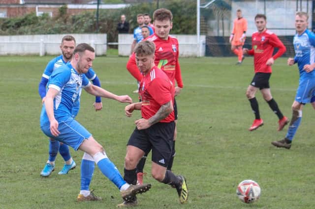 Armthorpe Welfare and Rossington Main drew 1-1 on Boxing Day in the Doncaster derby. Photo: Steve Pennock