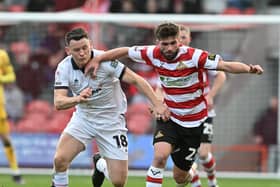 Brandon Fleming spent the first part of the season on loan at Rovers.