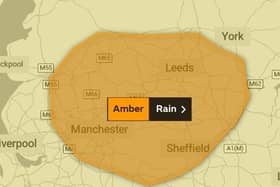 Amber warning has been issued for Sheffield. Picture by the Met Office
