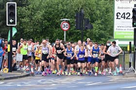 The start of the 2022 Doncaster City Half Marathon. Picture: Howard Roe/AHPIX.com