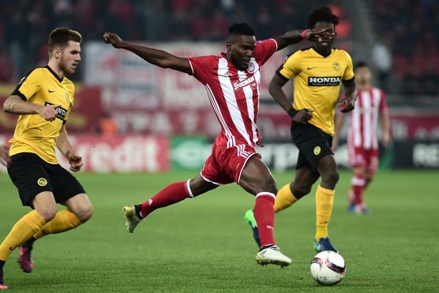 Nottingham Forest have been linked with a surprise move for ex-West Brom striker Brown Ideye, who is enjoying a career resurgence in Greece with top tier side Aris. (Birmingham Mail). (Photo credit: LOUISA GOULIAMAKI/AFP via Getty Images)