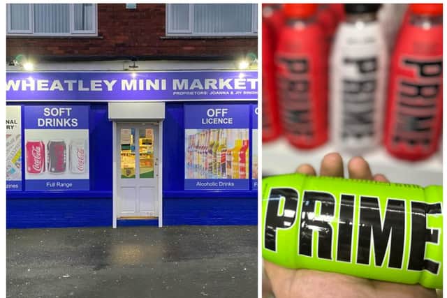 A Doncaster shop is giving away free bottles of Prime.