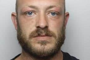 Pictured is Dale Cooper, aged 30, of Lime Tree Walk, Denaby, Doncaster, who was sentenced to four years and six months of custody at Sheffield Crown Court after he admitted having sexual activity with a child.