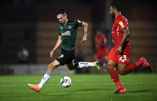 Striker Ryan Hardie has bagged eight goals for Plymouth Argyle this season. Photo by Alex Davidson/Getty Images