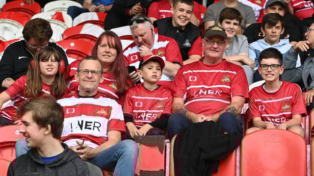 Rovers fans during the clash with AFC Wimbledon last week