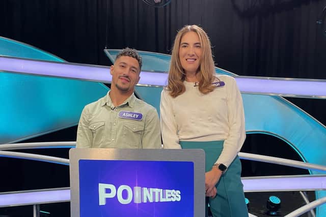 Sarah Stevenson appeared on Pointless with fellow martial arts star Ashley McKenzie. (Photo: BBC).