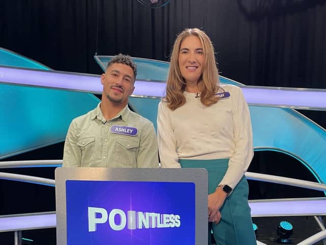 Sarah Stevenson appeared on Pointless with fellow martial arts star Ashley McKenzie. (Photo: BBC).