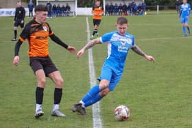 Action from Armthorpe Welfare's draw at home to Swallownest. Photo: Steve Pennock