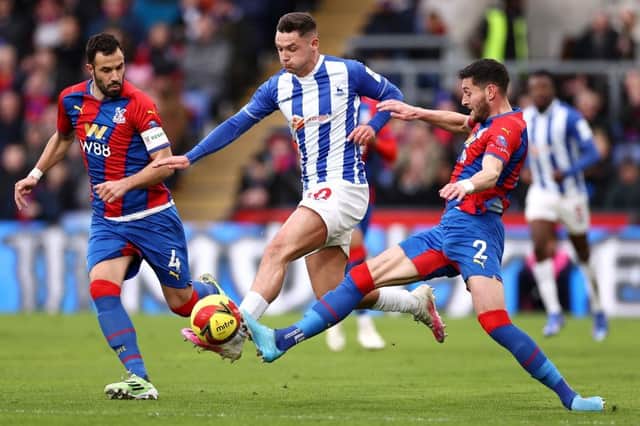 New signing Luke Molyneux in action for Hartlepool United against Crystal Palace in the FA Cup last season. Photo: Ryan Pierse/Getty Images