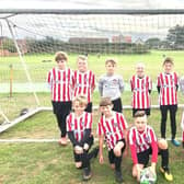 Carcroft Spartans JFC under 11s in the new kit