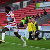 Tavonga Kuleya in action for Doncaster Rovers.
