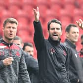 Doncaster's assistant boss Chad Gribble (left) and head coach Danny Schofield.