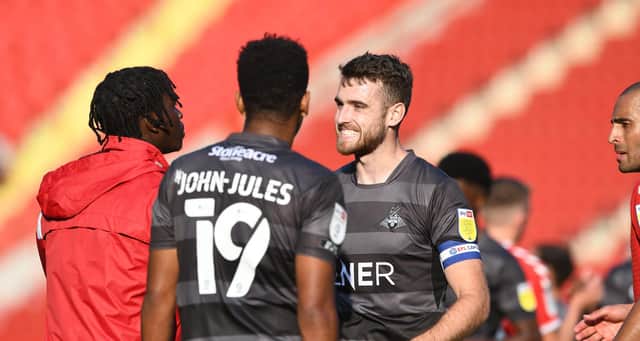 All smiles for captain Ben Whiteman after Doncaster Rovers' win at Charlton Athletic