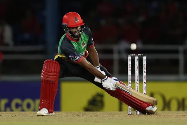 Usama Mir, pictured in action for St Kitts & Nevis Patriots in the Hero Caribbean Premier League, made an eye-catching debut for Doncaster Town. 
Photo: Ashley Allen - CPL T20 via Getty Images