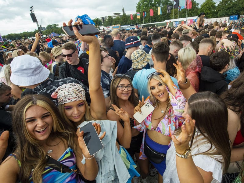 Festival-goers arrived from 11am
