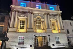 Doncaster is rallying for Ukraine - with the Mansion House lit up in yellow and blue to show solidarity.