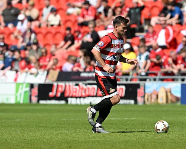 Andy Butler in action for Doncaster Rovers legends last weekend.