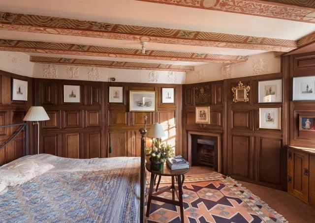 One of the ten bedrooms in the castle.