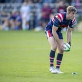 KEY MAN: Doncaster Knights' Sam Olver, who scored 10 points in his side's 20-18 win over Hartpury. Picture: Tony Johnson