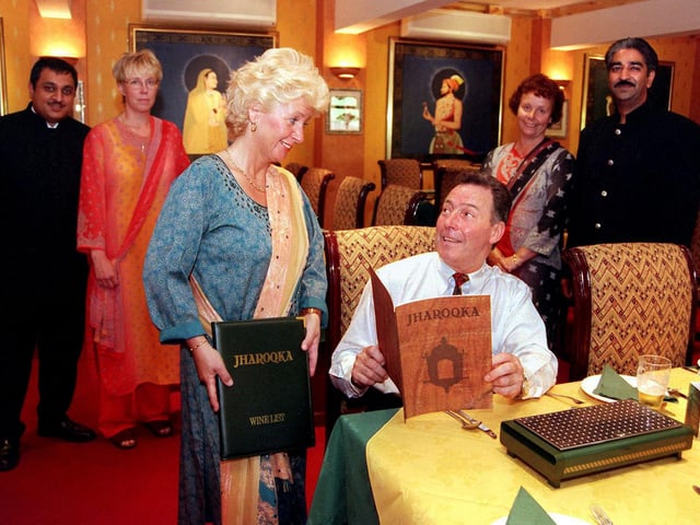 Jharooka proprietor Nasim Choudry (right) and his staff are pictured in the Sheffield Road, Conisbrough Indian restuarant in July 1999