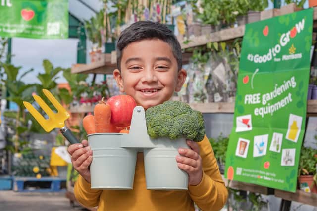 Adam Hamidshoot, aged 6 visits Morrisons to launch the ‘It’s Good to Grow’ campaign, Photo: Rick Walker/PA Wire