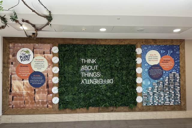 Our Planet Pledge can be seen throughout Frenchgate