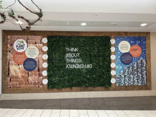 Our Planet Pledge can be seen throughout Frenchgate