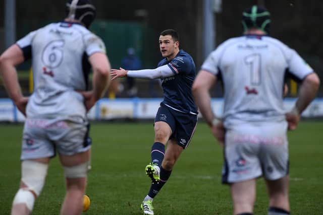 Russell Bennett kicked four conversions for Doncaster Knights in the second-half fightback at Newcastle Falcons (Picture: Jonathan Gawthorpe)