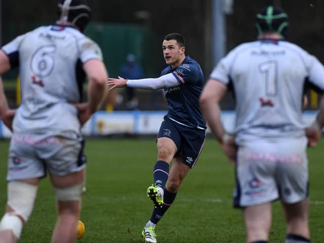 Russell Bennett kicked four conversions for Doncaster Knights in the second-half fightback at Newcastle Falcons (Picture: Jonathan Gawthorpe)
