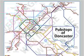 The London Underground style map of Doncaster's pubs. (Photo: Pubstops).