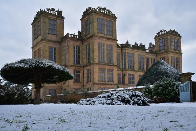 Hardwick Hall in the snow. From Nick Rhodes.