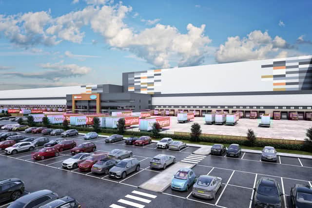 An impression of how the new Home Bargains depot will look.