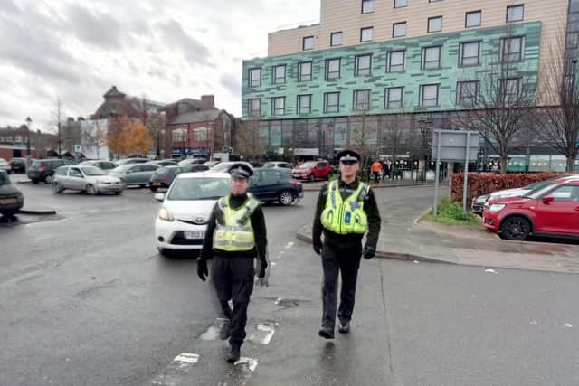Police on patrol in Doncaster town centre this week