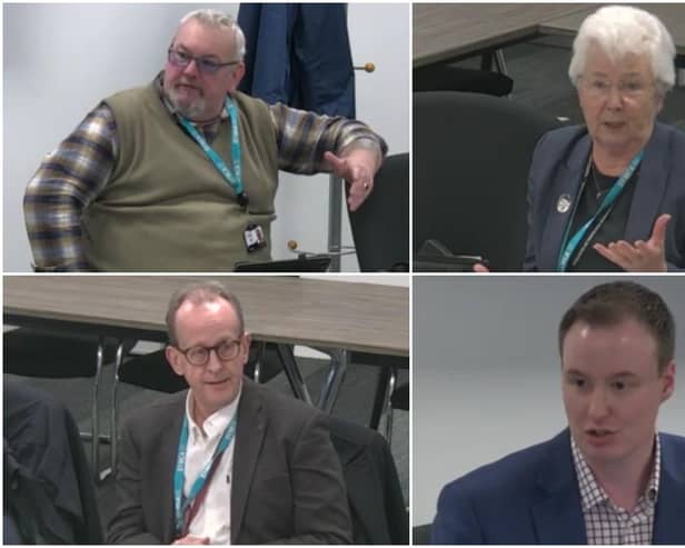 (From top left) Terry Fox, leader of Sheffield Council, Mayor Ros Jones of Doncaster, Sir Steve Houghton, leader of Barnsley Council and Chris Read, leader of Rotherham Council. The leaders along with South Yorkshire mayor Dan Jarvis agreed to explore the feasibility of a bus franchsing model.