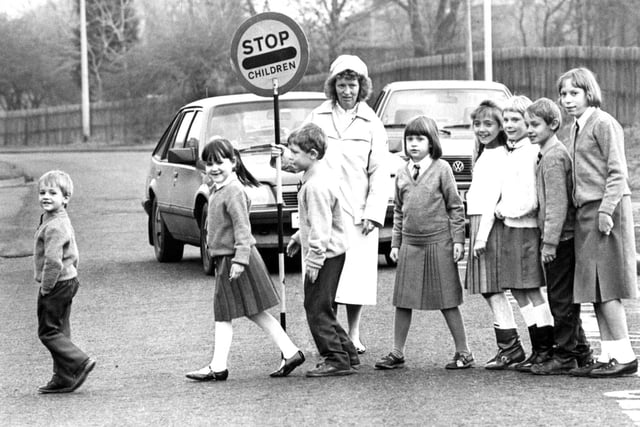 Mrs Anne Landles with pupils at Bede Burn County Junior Mixed and Infants School, Jarrow. Who do you recognise in this photo?