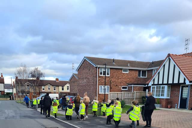 The youngsters went out on the streets to clear up the rubbish