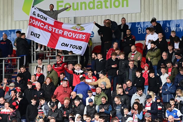 Doncaster Rovers fans watched their side blow away Barrow in the closing minutes for three more crucial points.