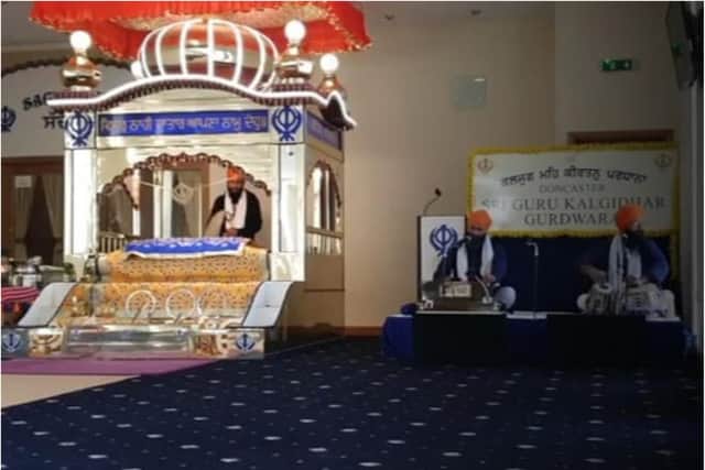 Sikhs in Doncaster held a socially distanced service.
