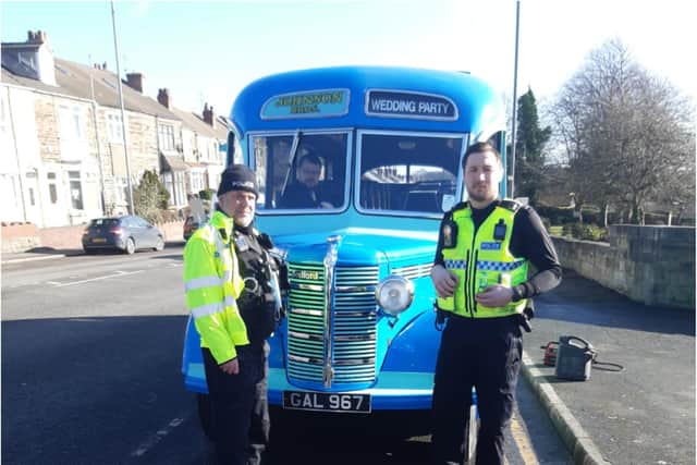 Police came to the rescue after the vintage bus broke down in Doncaster.