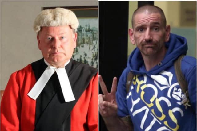 Judge Jeremy Richardson has launched a scathing attack on Doncaster sticker seller Phillip Hartley.
