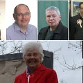 Five of the seven candidates for Doncaster mayor. (Clockwise from top left): Surjit Singh Duhre (Reform UK), James Hart (Conservatives), Warren Draper (Green Party), Frank Calladine (independent), Ros Jones (Labour).