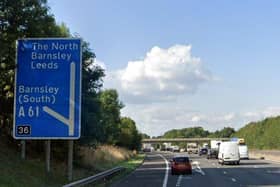 The M1 between junction 36 and junction 37 was blocked after a collision this afternoon.