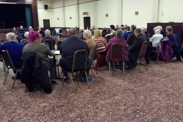 Residents at a meeting called by Askern Neighbourhood Watch over crime in the town