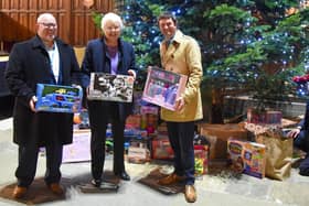 Fabian Braithwaite, President of Doncaster Chamber, Ros Jones CBE, Mayor of Doncaster, and Dan Fell, Chief Exec of Doncaster Chamber.