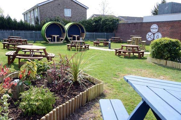 The pub has plenty of outdoor space