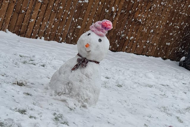 Olufunmilayo Atoyebi sent in this photo of a snowman.