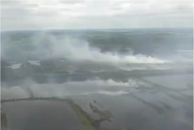 The blaze on Hatfield Moors has moved into its fourth day.