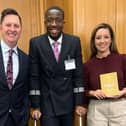 Doncaster Rovers' ace Joseph Olowu has been praised by the city's MPs, Lee Pitcher and Sally Jameson, for his community work.
