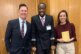 Doncaster Rovers' ace Joseph Olowu has been praised by the city's MPs, Lee Pitcher and Sally Jameson, for his community work.