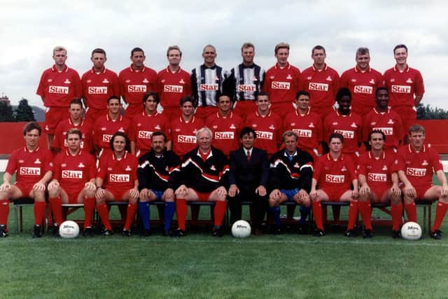 Doncaster Rovers, pictured in August 1994, managed by Sammy Chung (front row).